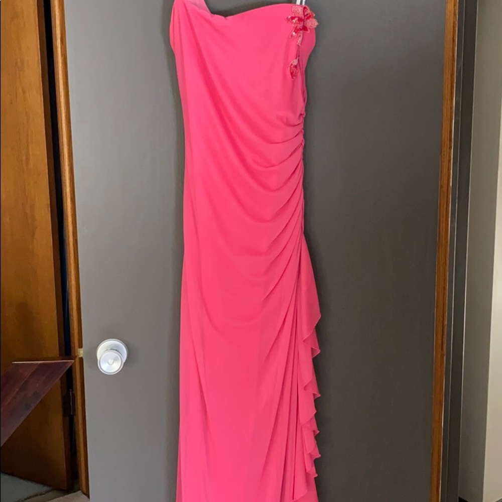 Floor Length Pink Prom Dress